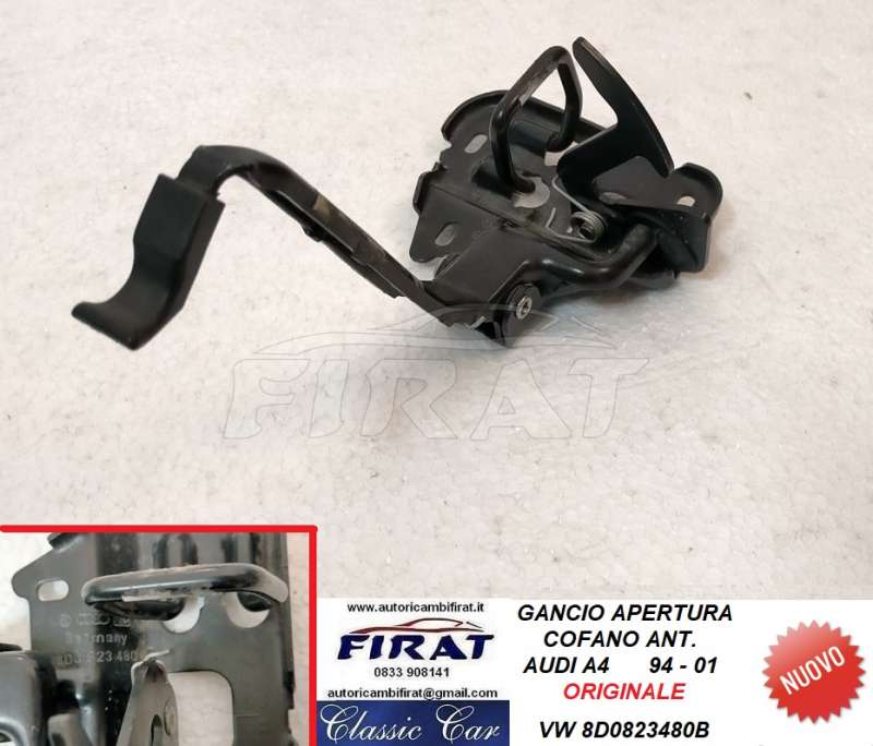 GANCIO APERTURA COFANO AUDI A4 94-01 (8D0823480B)